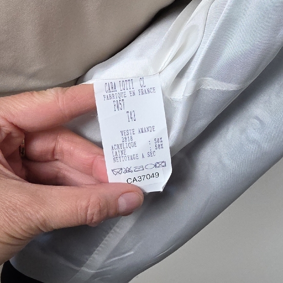 Cara Lotti Paris Black Jacket β Womenβs Classic Elegant Jacket β Made in France - Picture 5 of 9